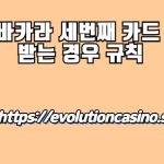 바카라 세번째 카드 받는 경우 규칙