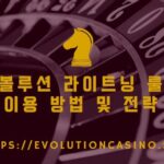 에볼루션 라이트닝 룰렛 이용 방법 및 전략