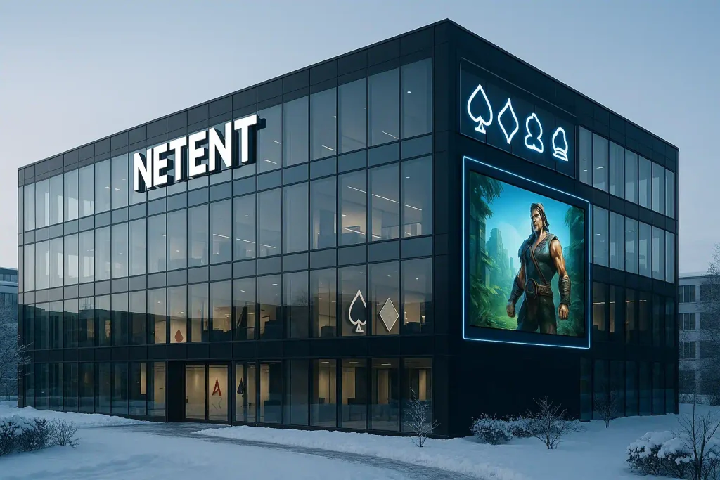 넷엔트 26년 역사 인포그래픽, 1996년 스웨덴 창립부터 2020년 에볼루션 게이밍 인수까지 성장과정과 글로벌 시장점유율 28% 달성 현황